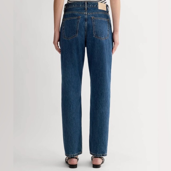 The curvy 90s cheeky straight jean (crop) in Deep Atlantic wash - Picture 4 of 8
